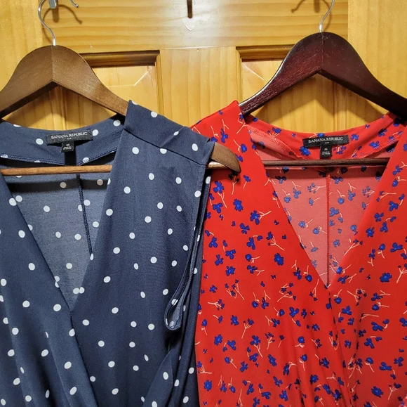 Bundle Of Banana Republic Faux Wrap Dresses Size M - Picture 3 of 5